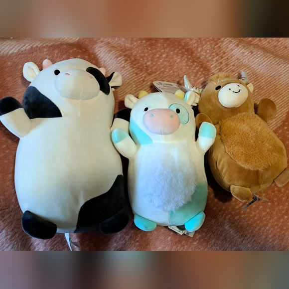 Belana, Conner and Wilfred 3 cow squishmallow bundle. - Picture 1 of 2